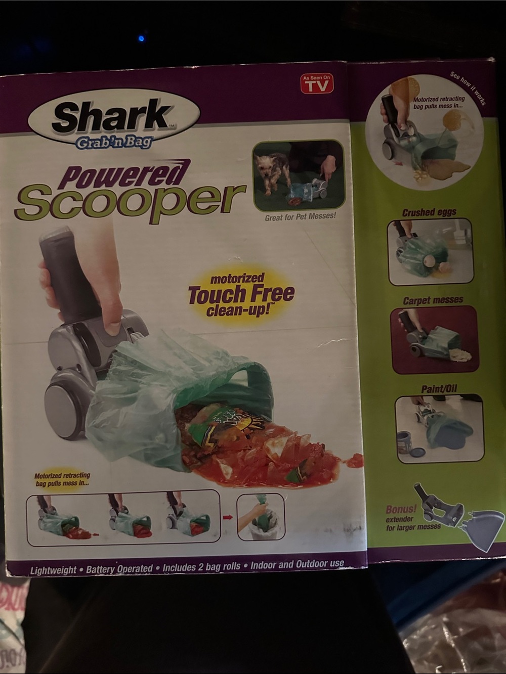 Shark Powered Scooper - Teal/Green Motorized Pet Waste Scooper